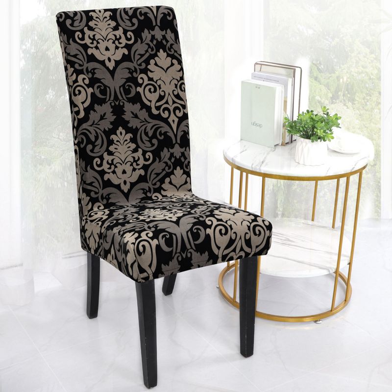 1 Pc Polyester Stretch Dining Chair Slipcovers Multicolored  - PiccoCasa