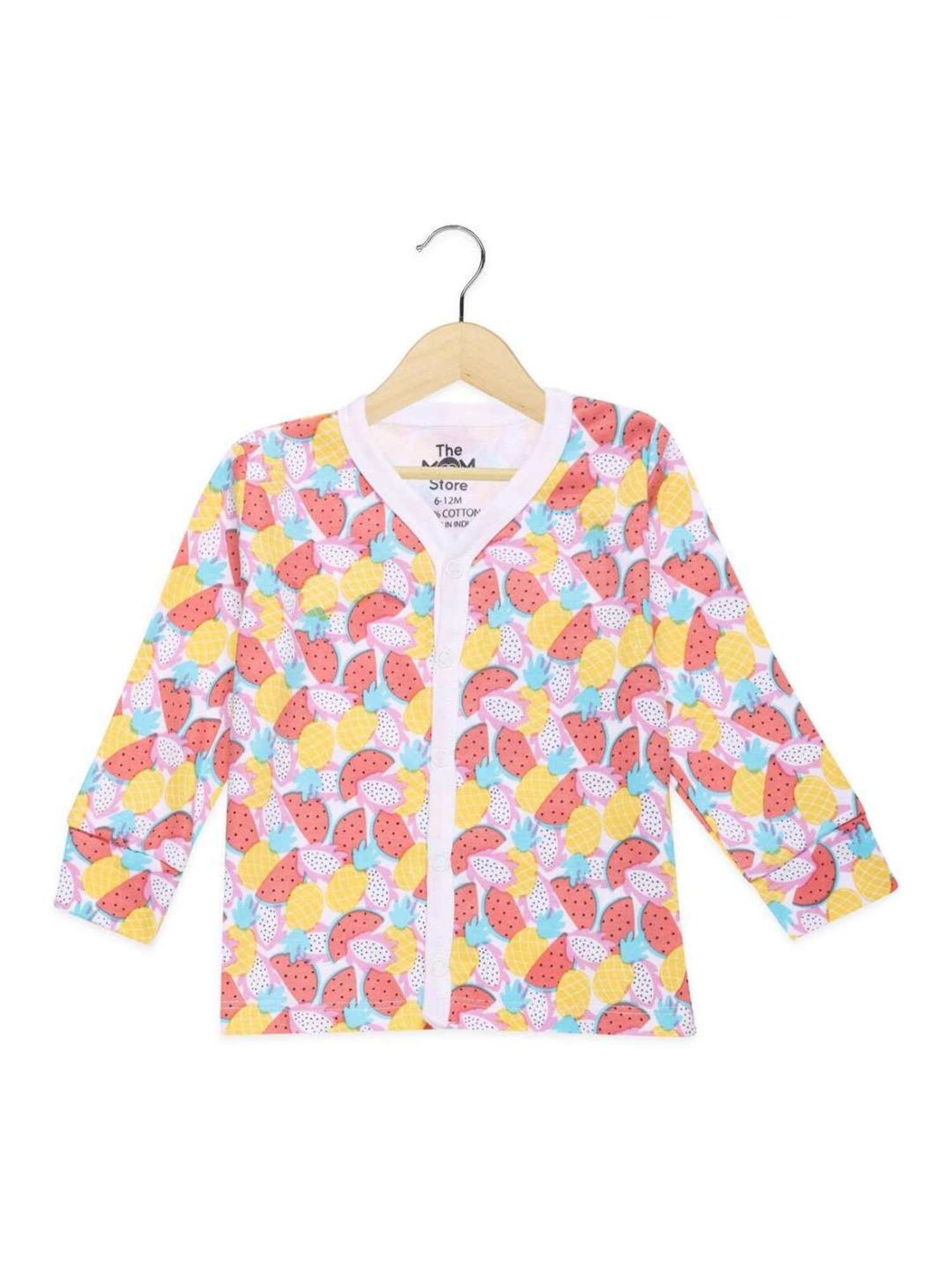 The Mom Store Boys Multicolor Cotton Printed Full Sleeves Top Set