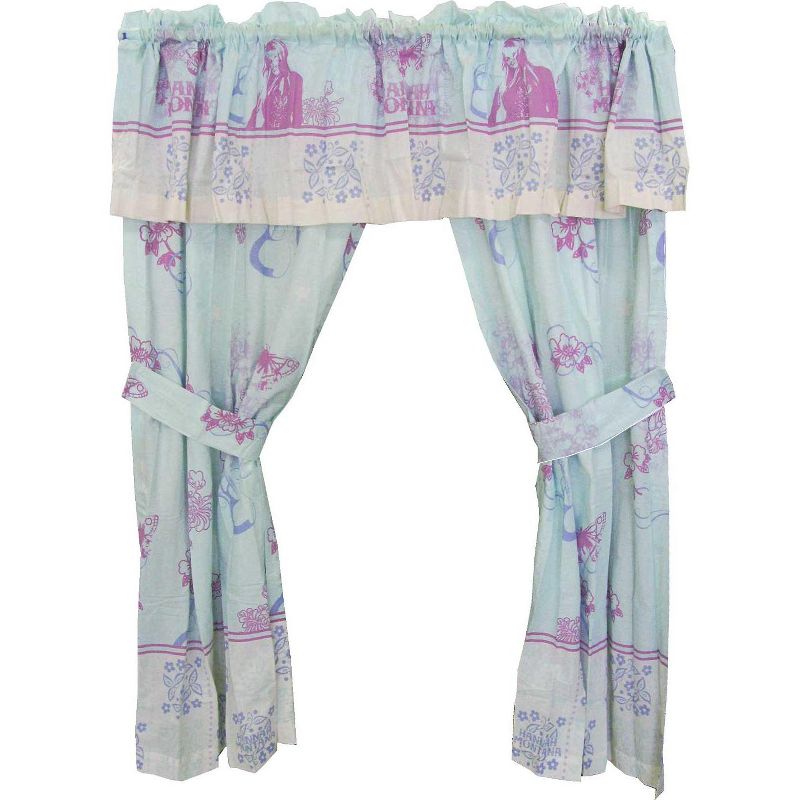 Hannah Rocks Blue Window Drapes Valance Set - Hannah Montana..