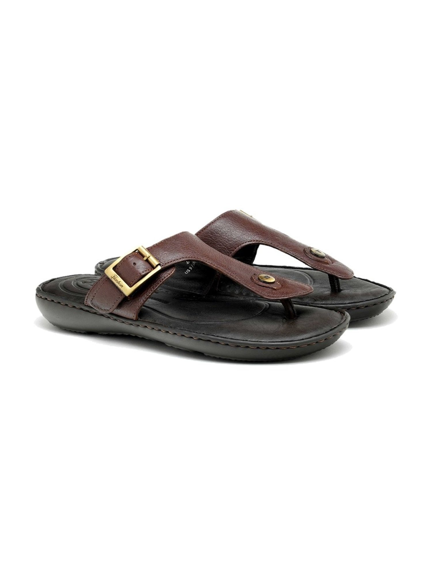 Florsheim Men's Brown T-Strap Sandals