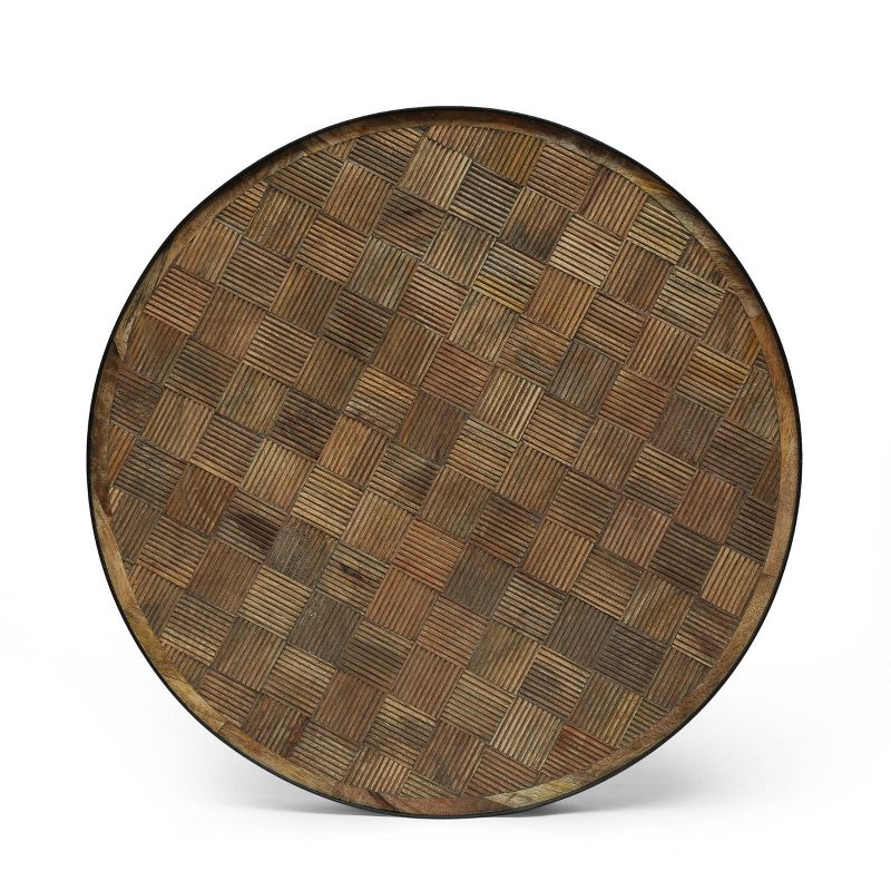 Penman Modern Industrial Handcrafted Mango Wood Coffee Table Natural/Black - Christopher Knight Home