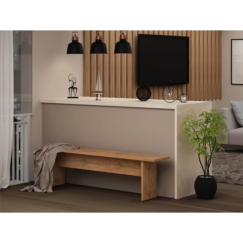 67.91" Nomad Dining Bench Natural - Manhattan Comfort
