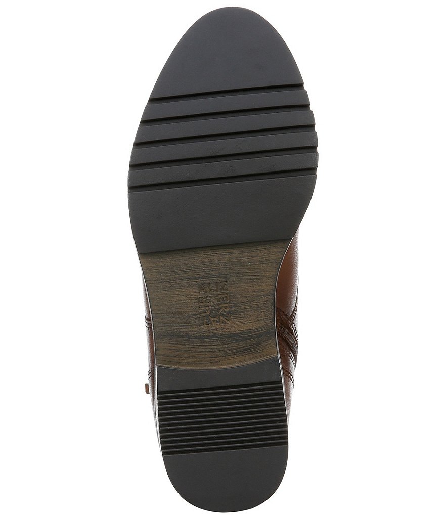 Naturalizer Sycamore Leather Moto Block Heel Booties