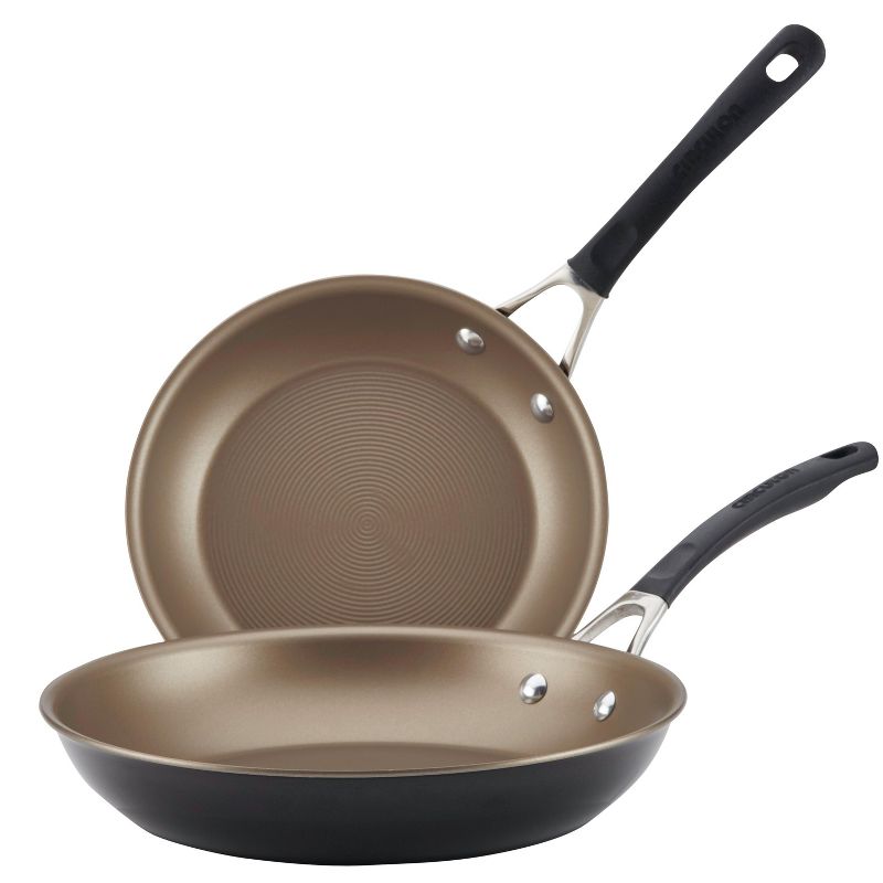 Circulon Innovatum 9.5" and 11.75" Aluminum Nonstick Skillets Black