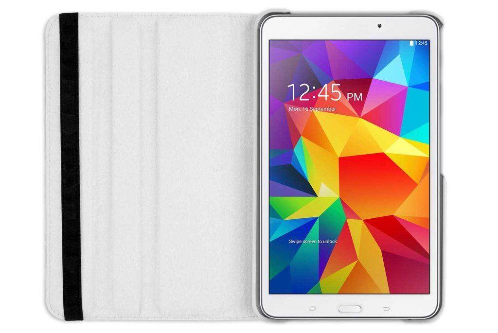 Hellfire Trading PU Leather Case 360 Rotating for Samsung Galaxy Tab 4 T330 8" - Hot Pink