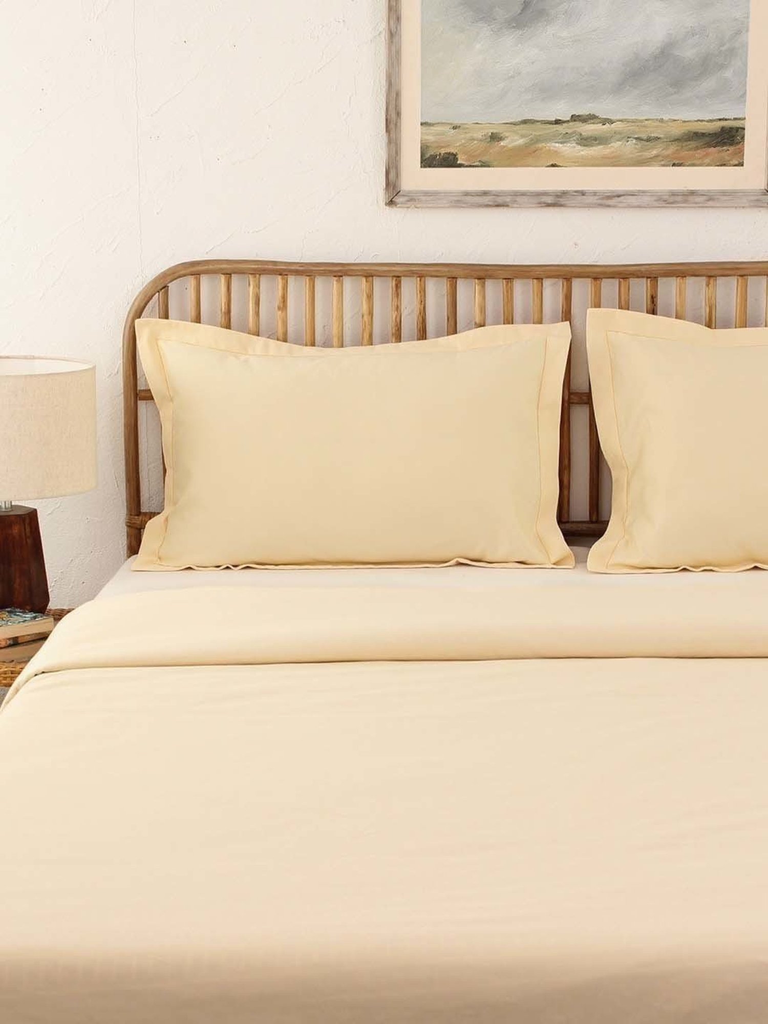 House This Ginger Beige Cotton 600 TC Double Duvet Cover