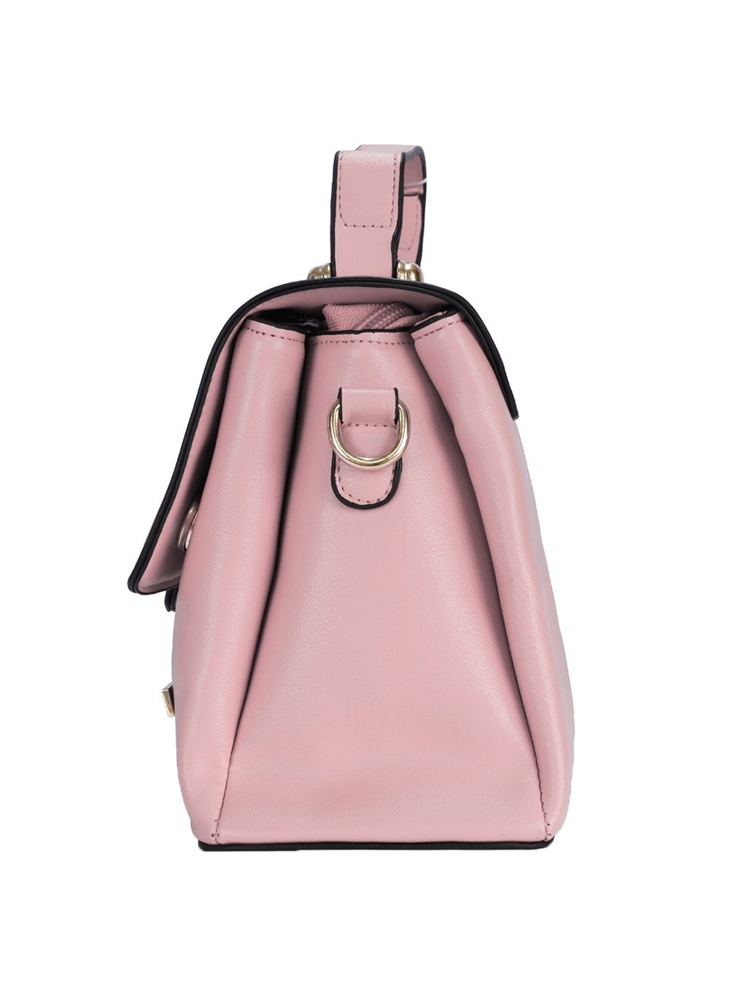 Luvoksi Pink Solid Medium Satchel Handbag