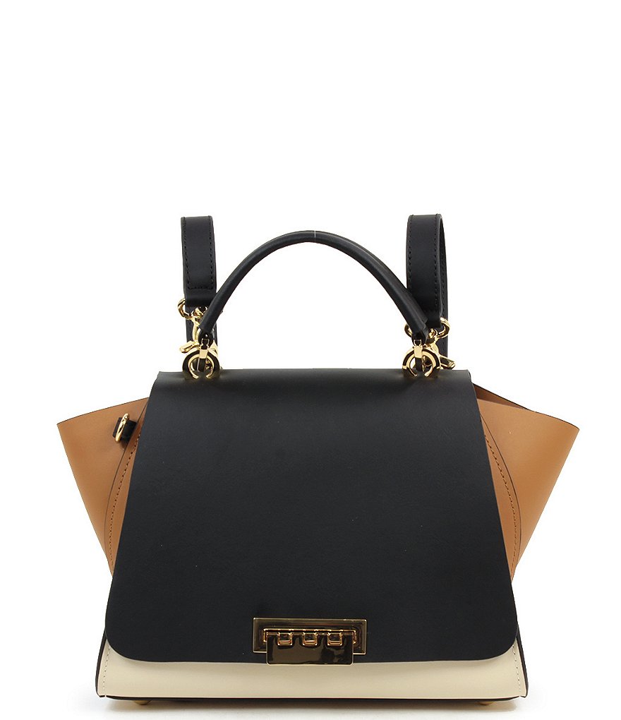 ZAC Zac Posen Eartha Iconic East West Colorblock Leather Convertible Backpack