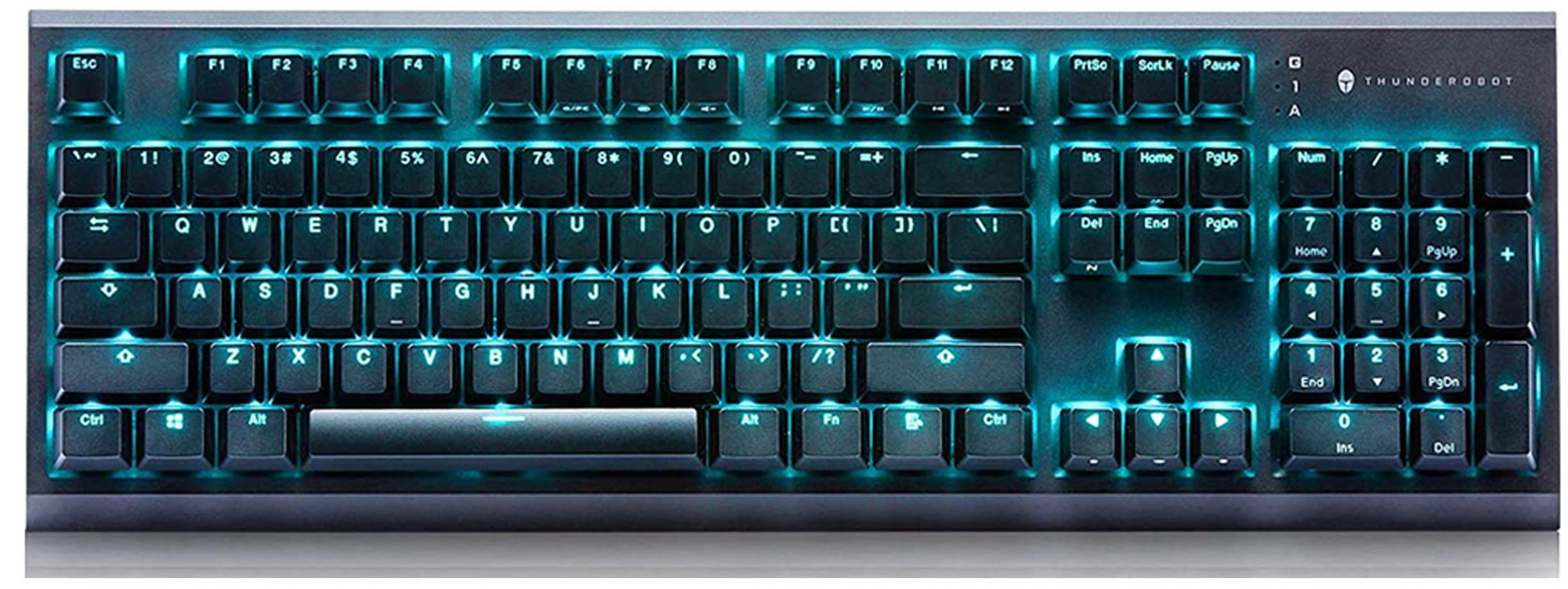 ThundeRobot Mechanical Cherry MX Gaming Keyboard, Programmable Red Switch Wired Keyboard for Gaming with 104 Keys Full Anti-ghosting Keyboard for Windows/iOS, Ideal for Game or Work (Red Switch)