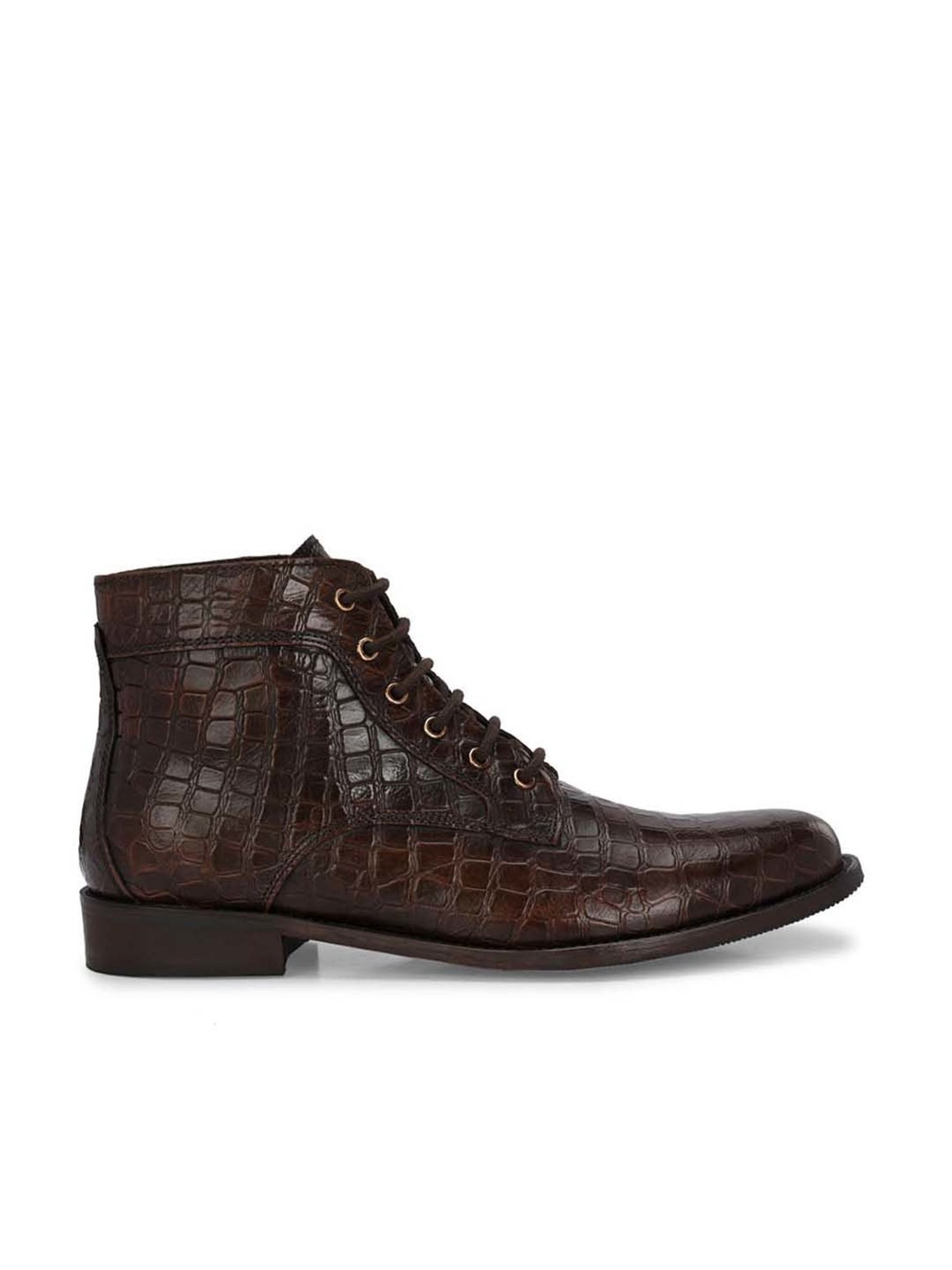 Carlo Romano Men's Brown Derby Boots