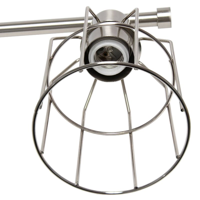 3-Light Industrial Wired Vanity Pendant Brushed Nickel - Lalia Home