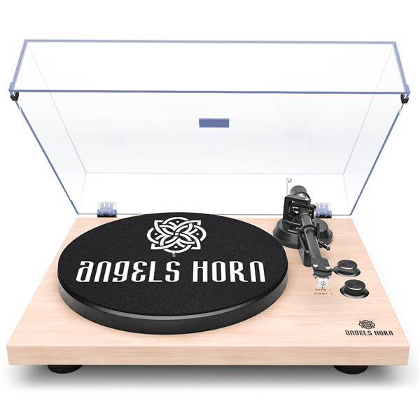 Record Player Stereo Turntable with Built-in 2-Speed Phono Preamp and Belt Drive