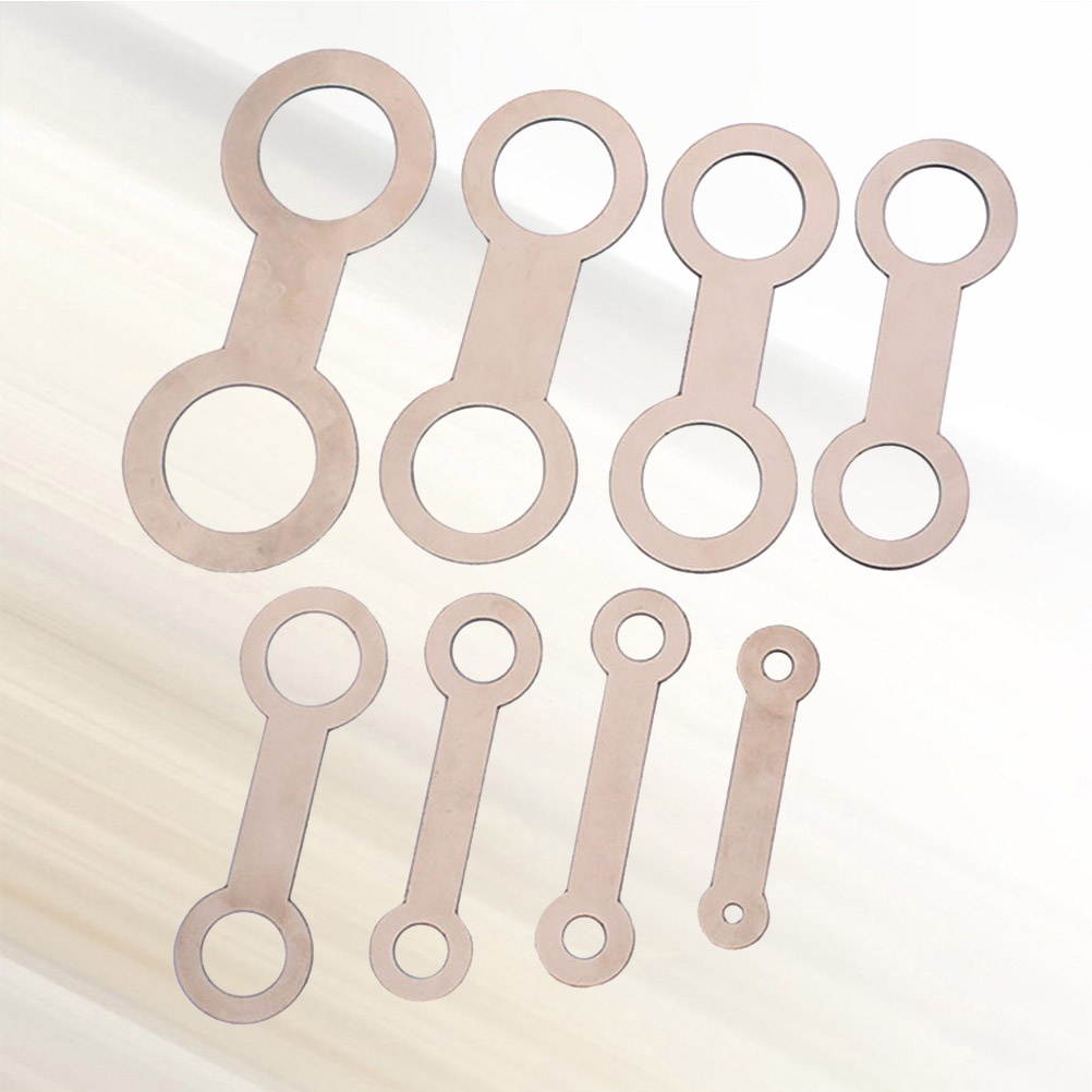 8PCS/Set Saxophone Pad Leveling Rings Sax Leveling Tool Pads Repair Tool for Saxophone Flute Clarinet (Silver)