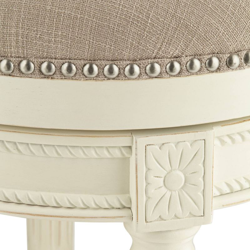 55 Downing Street Oliver Erin Cream Swivel Bar Stool