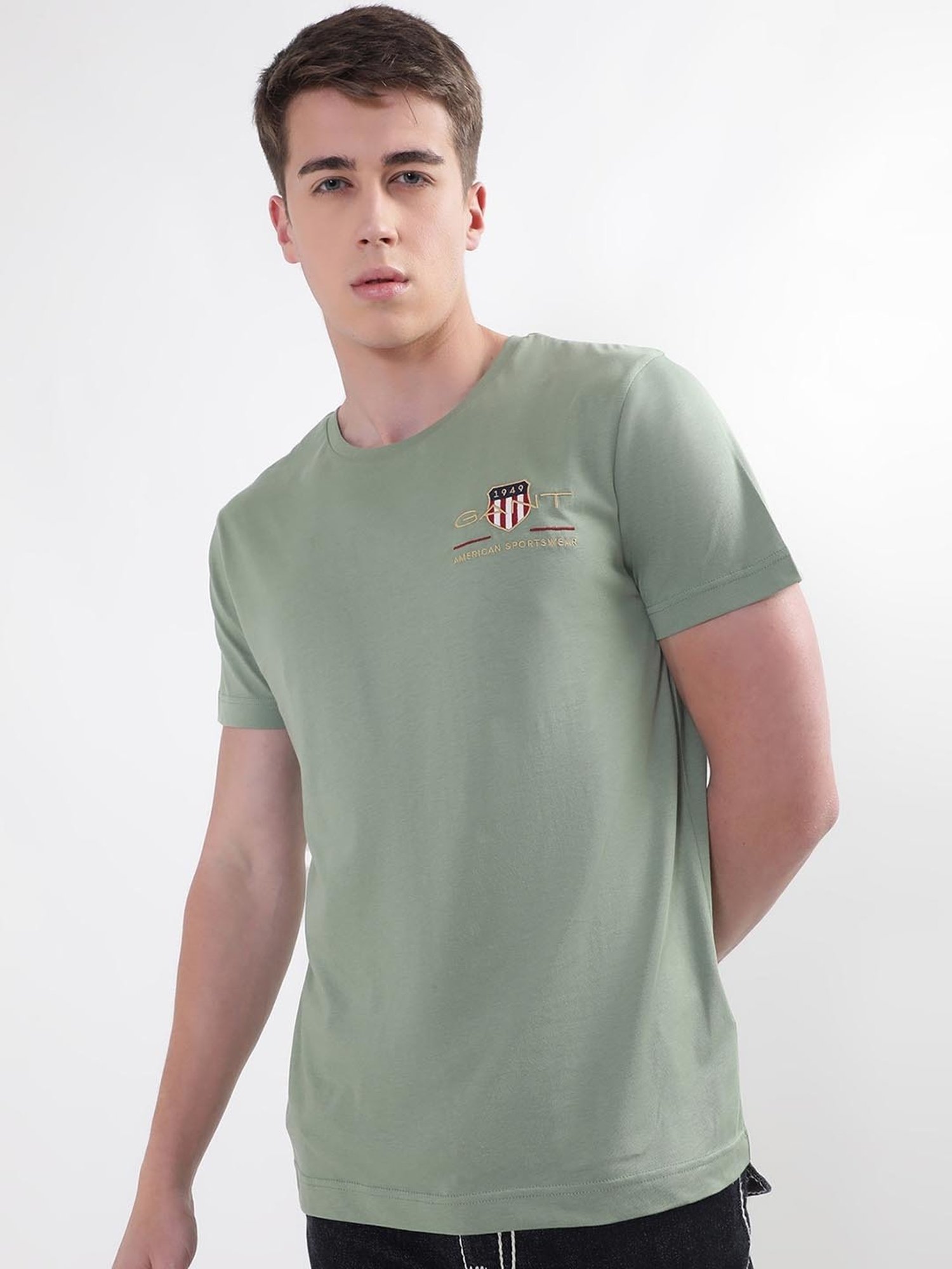 GANT Green Cotton Regular Fit T-Shirt