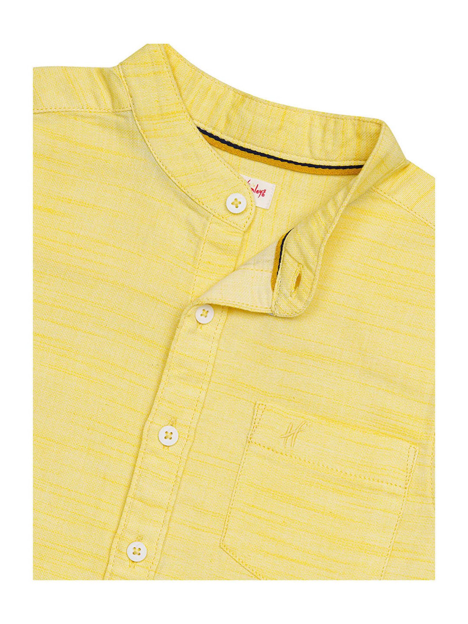 H by Hamleys Boys Yellow Self Shirt