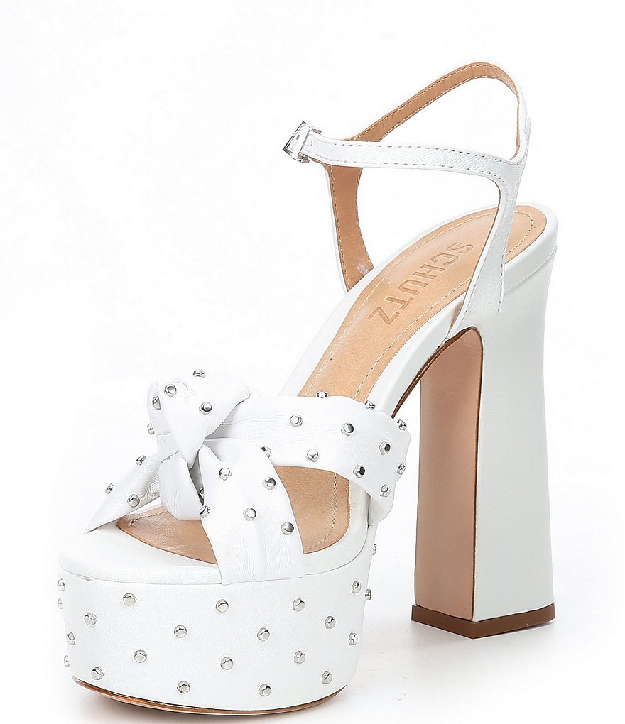 Schutz Bethina Studded Platform Knotted Sandals