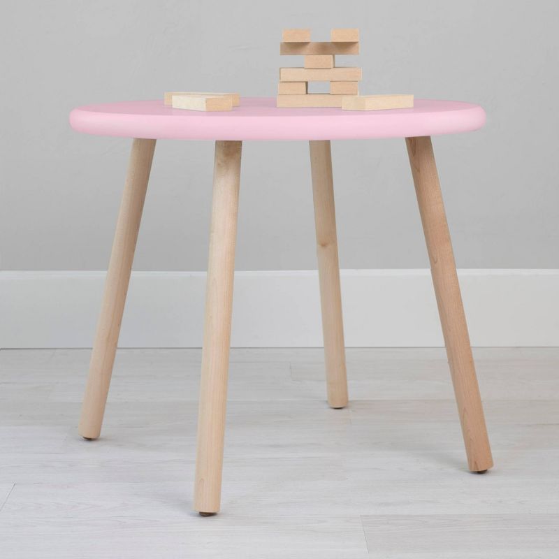 23.5" Peewee Round Kids' Table Maple/Pink - Nico & Yeye