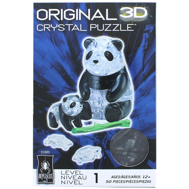 University Games Panda and Baby 50 Piece 3D Crystal Jigsaw Puzzle