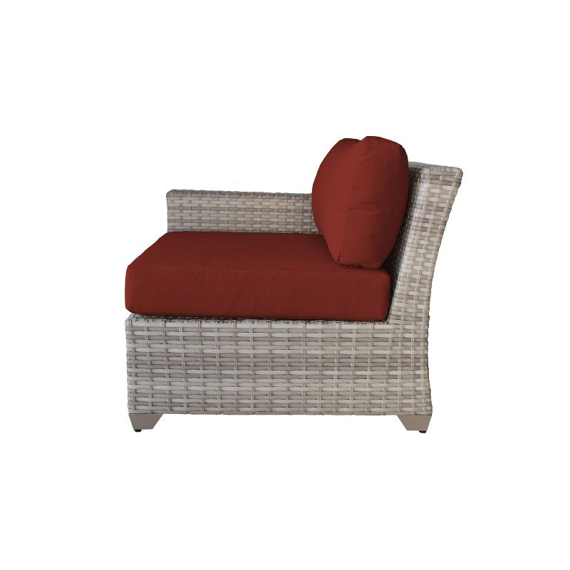 Fairmont 6pc Patio Sectional Seating Set with Cushions - Terracotta - TK Classics