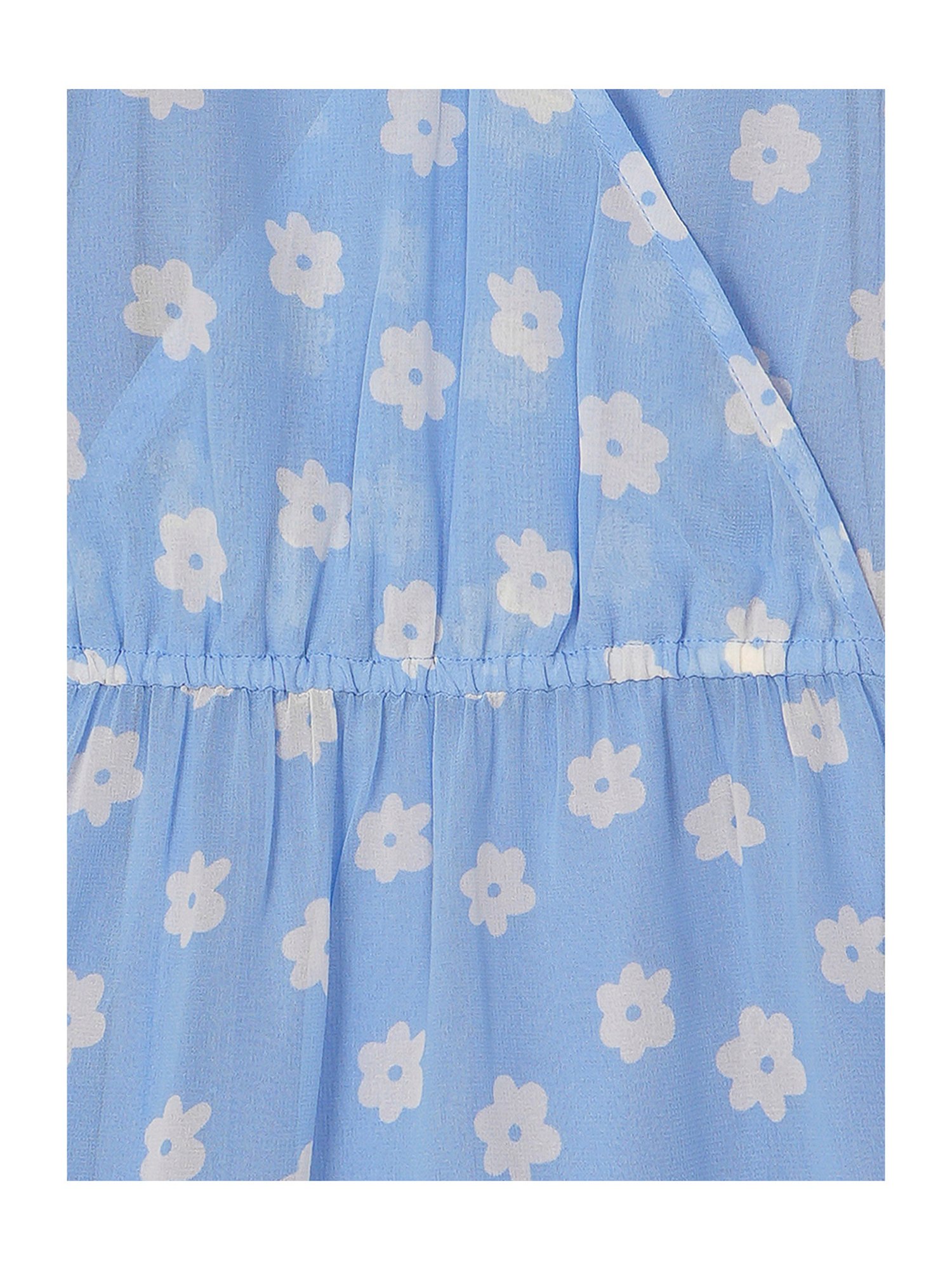 Budding Bees Kids Blue Floral Print Dress