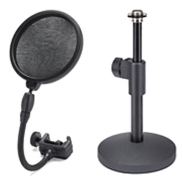 Desktop Microphone Stand Metal Pop Filter Bundle