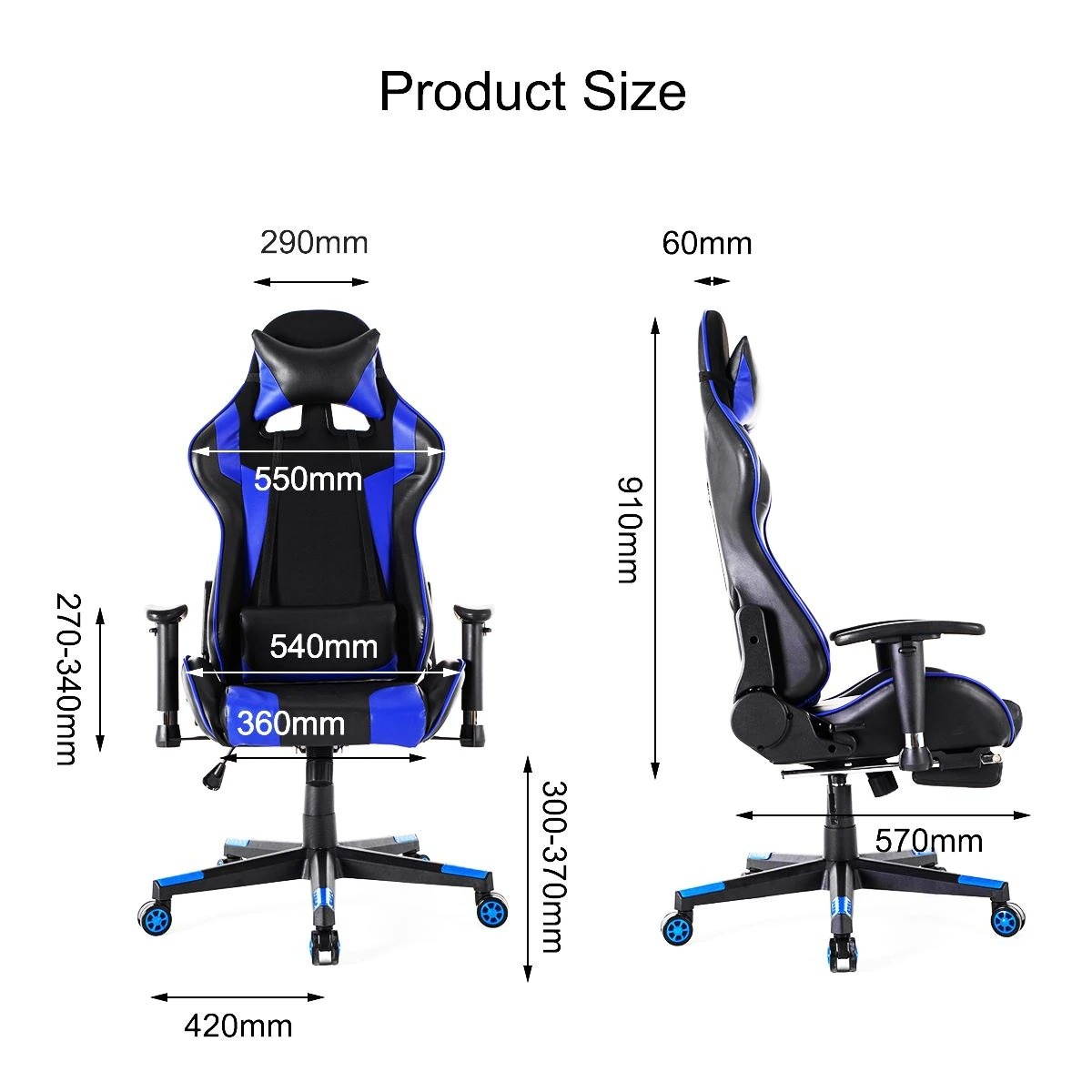 Computer Office Chair  Gaming Chair Home  with Footrest Swivel Lifting Lying Ergonomic Office Gamer Chair Racing Chair for Adult Reclining Adjustable  Leather Chair High Back Desk Chair Headrest