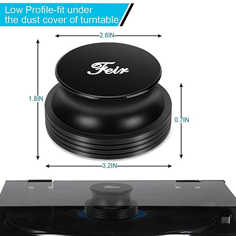 Weight Stabilizer Turntable Clamp - 14oz Premium Aluminum Weight Clamps for HiFi Turntable Vinyl Disc LP Player
