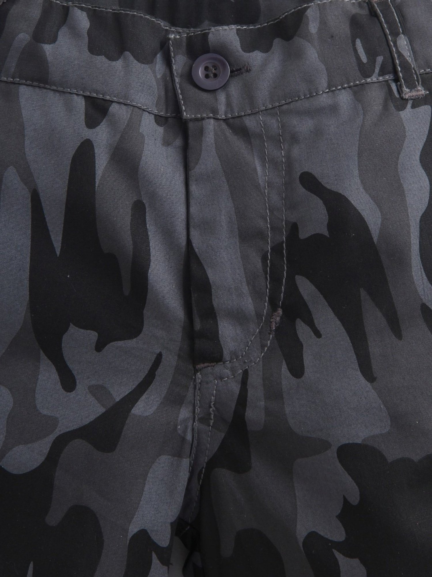 Cherry Crumble by Nitt Hyman Kids Grey & Black Camouflage Shorts