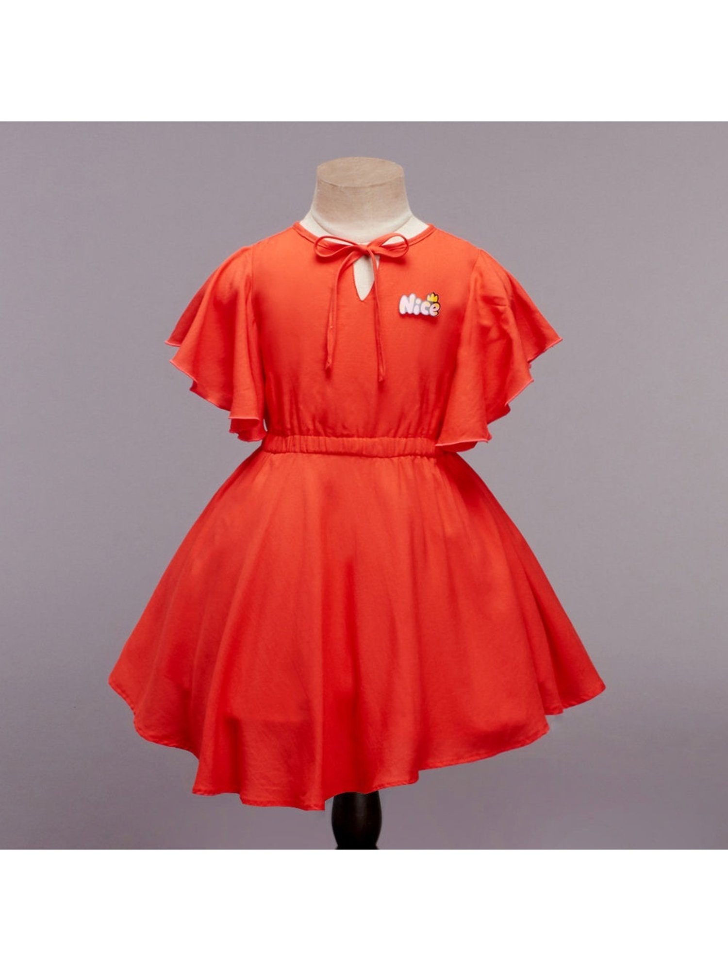 The Magic Wand Kids Red Regular Fit Dress