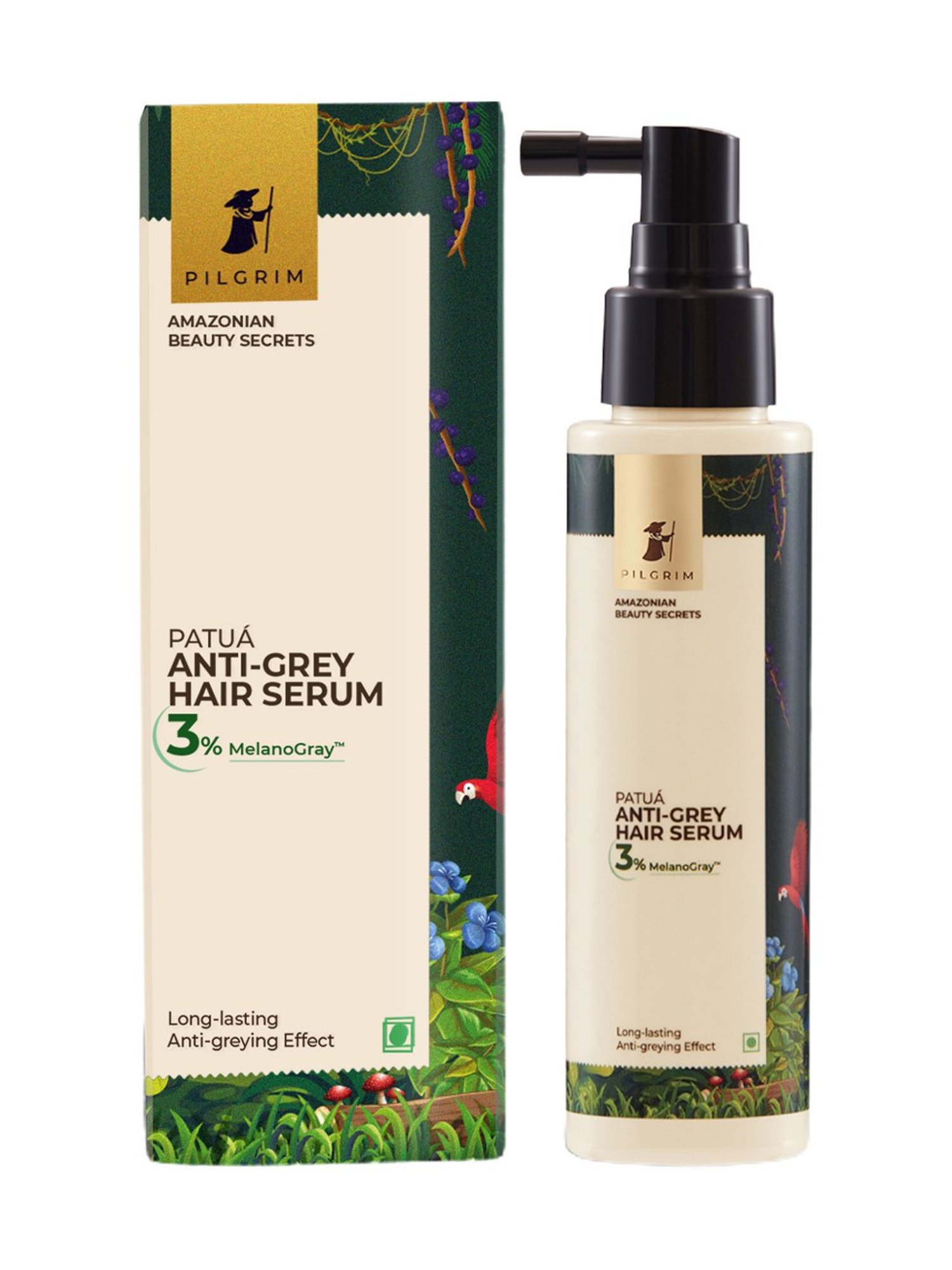 Pilgrim Patua Anti-Grey Hair Serum with 3% Melanogray - 90 ml