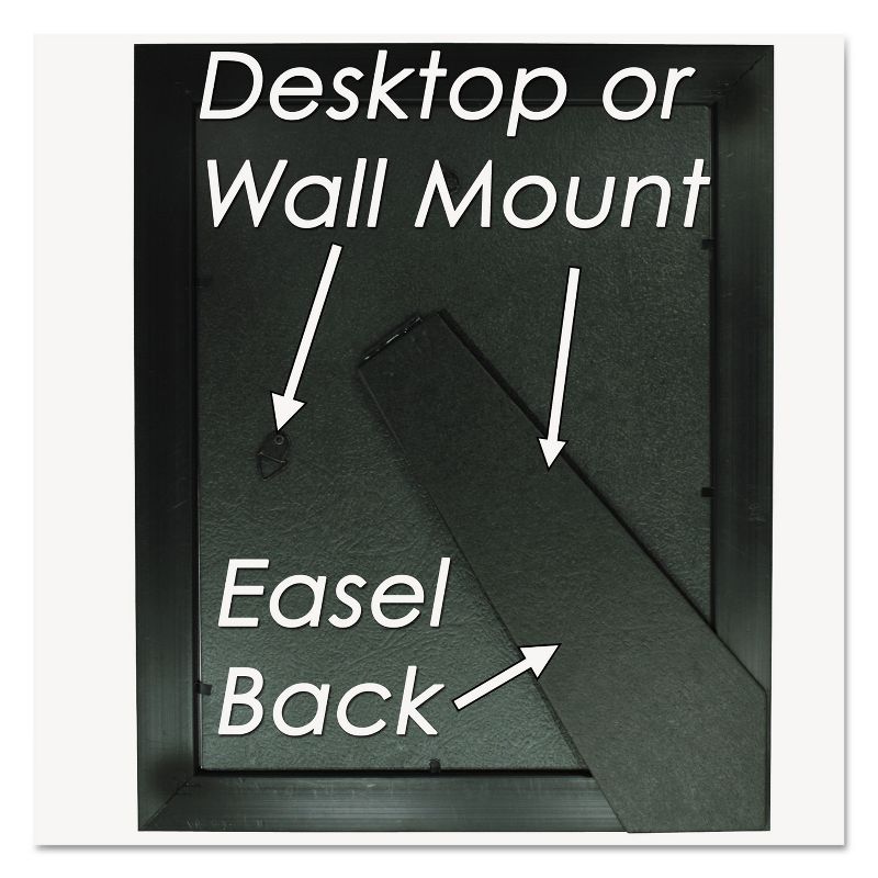 Nudell Deluxe Wood Document Frame Plastic Face 8-1/2 x 11 Black 17081