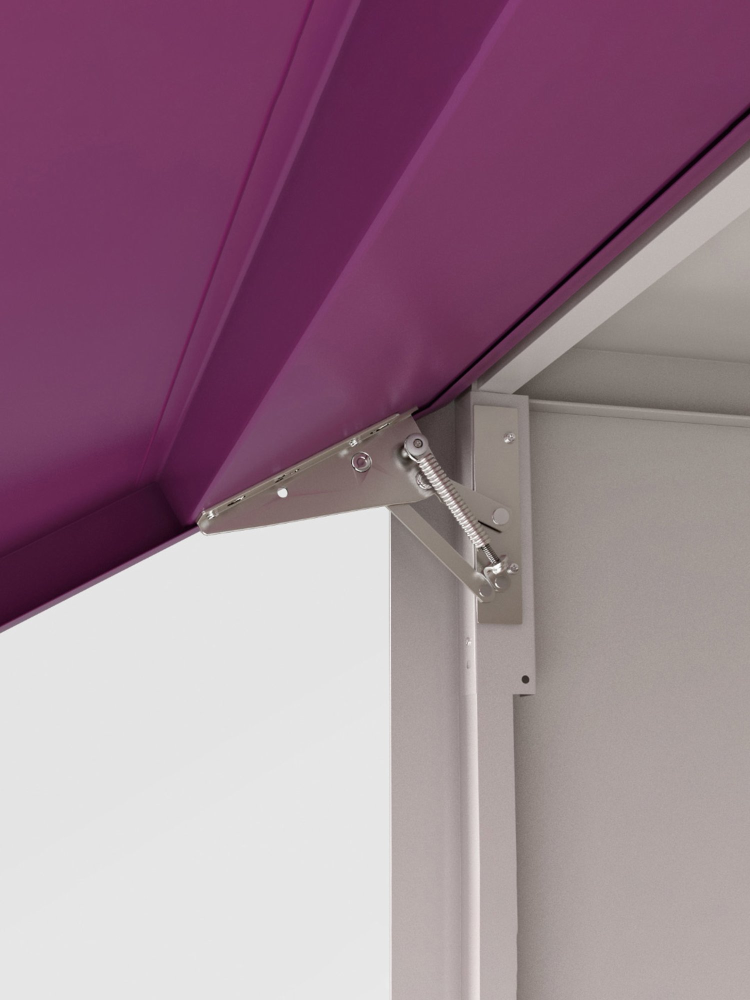 Godrej Interio Slimline 3-Door Steel Almirah, Purple (1-Year Warranty, 1 Locker, 2 Drawers,OHU)