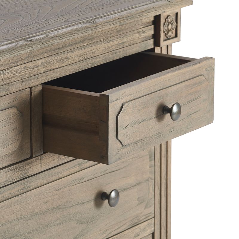 Elmhurst 5 Drawer Chest Antique Wood - Finch