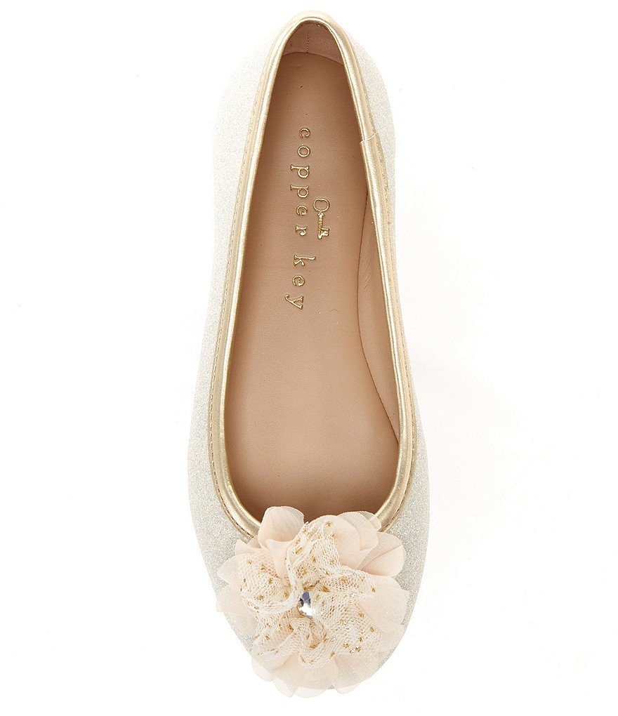 Copper Key Girls' Surely Glitter Ballet Flats (Youth)