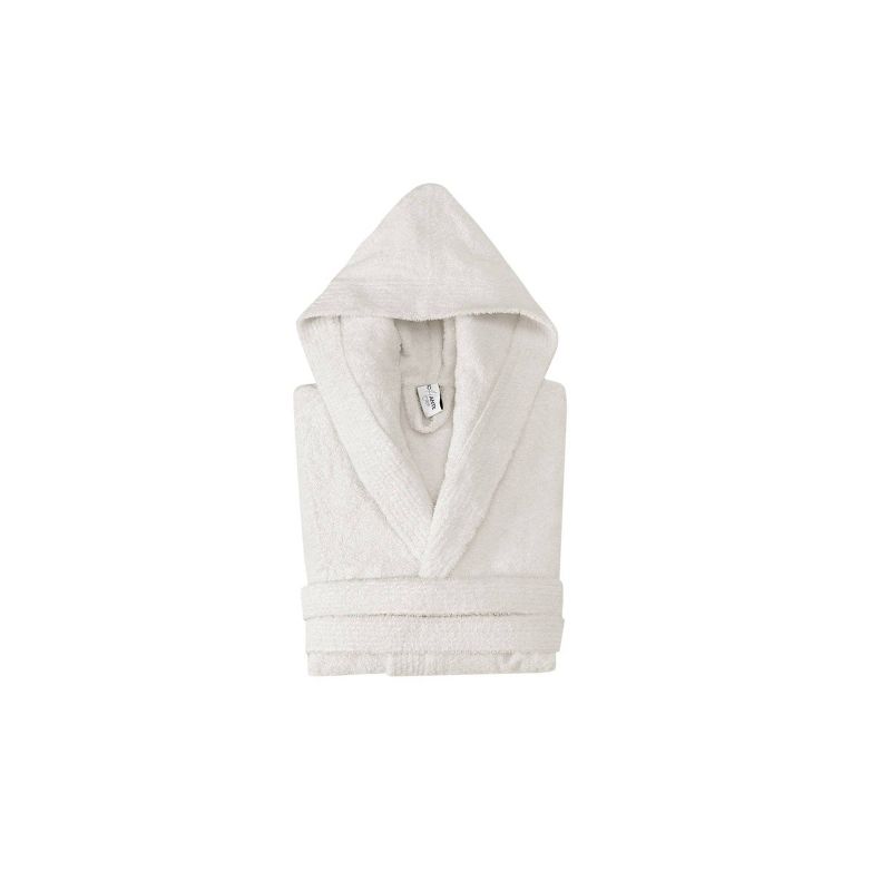 Hooded Turkish 100% Cotton Bathrobe Cream - Enchante Home