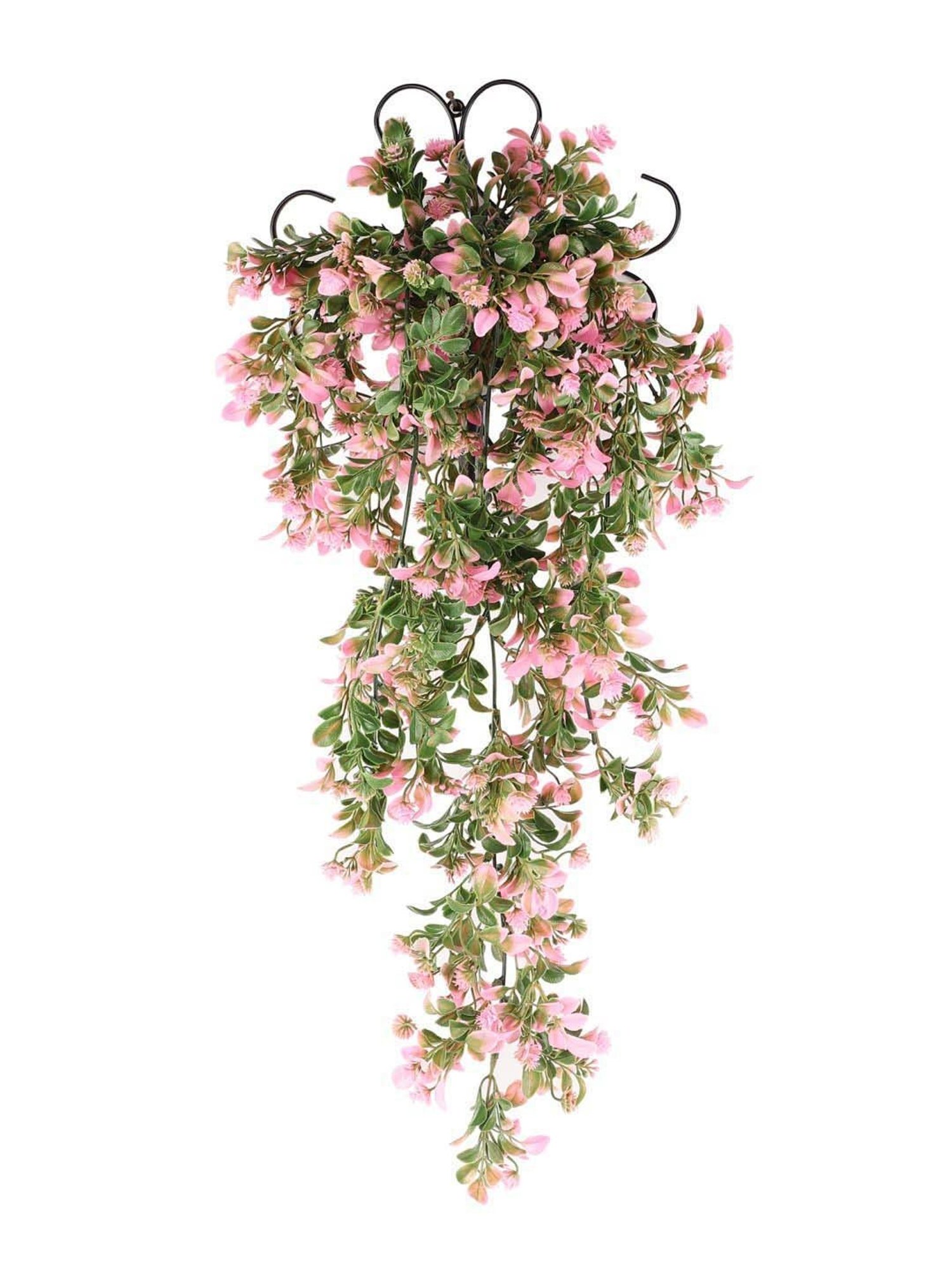 Foliyaj Multicolor Plastic Artificial Leaf Vine With Metal Wall Stand