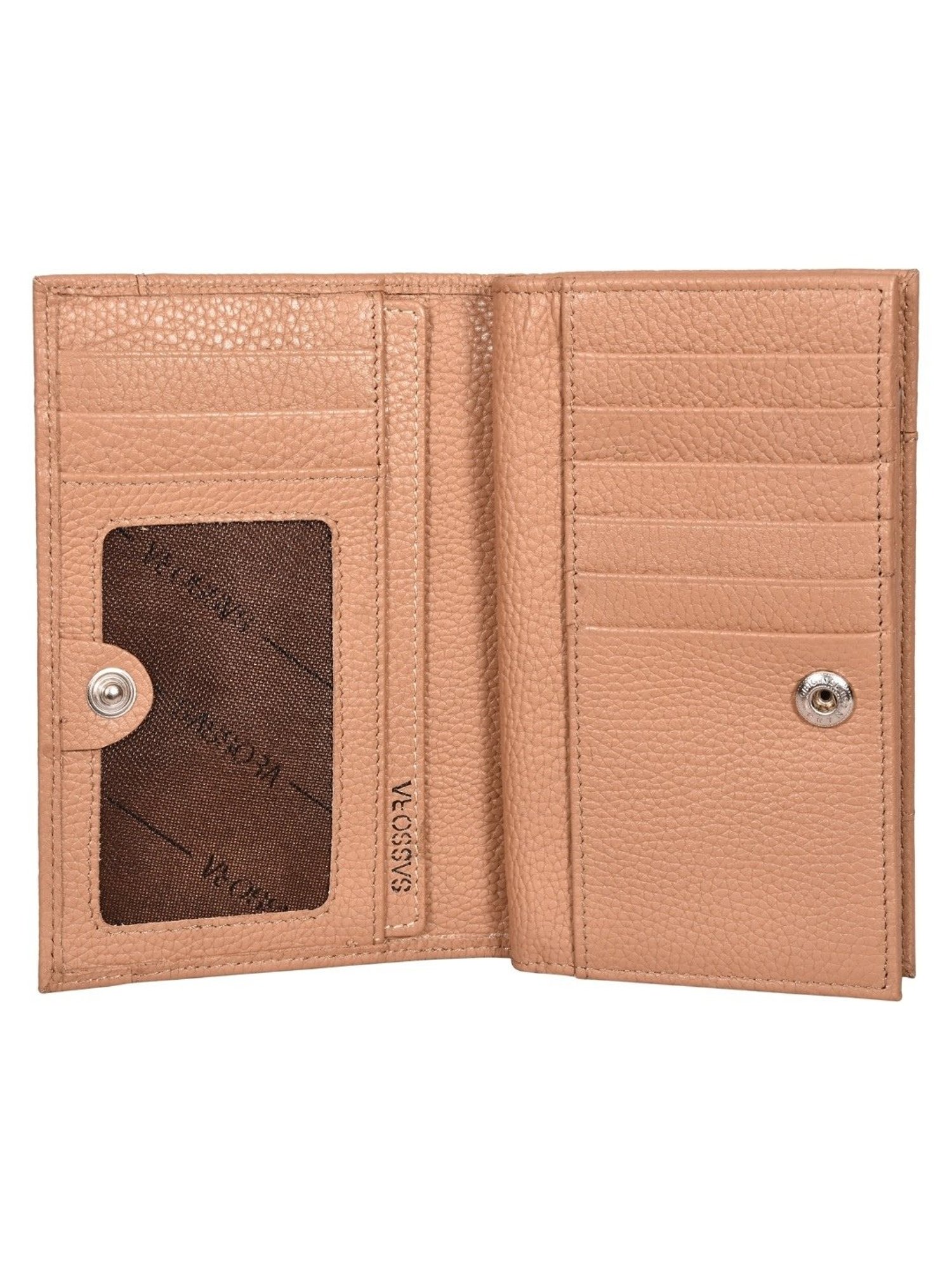 SASSORA EBONY Beige Leather Wallet