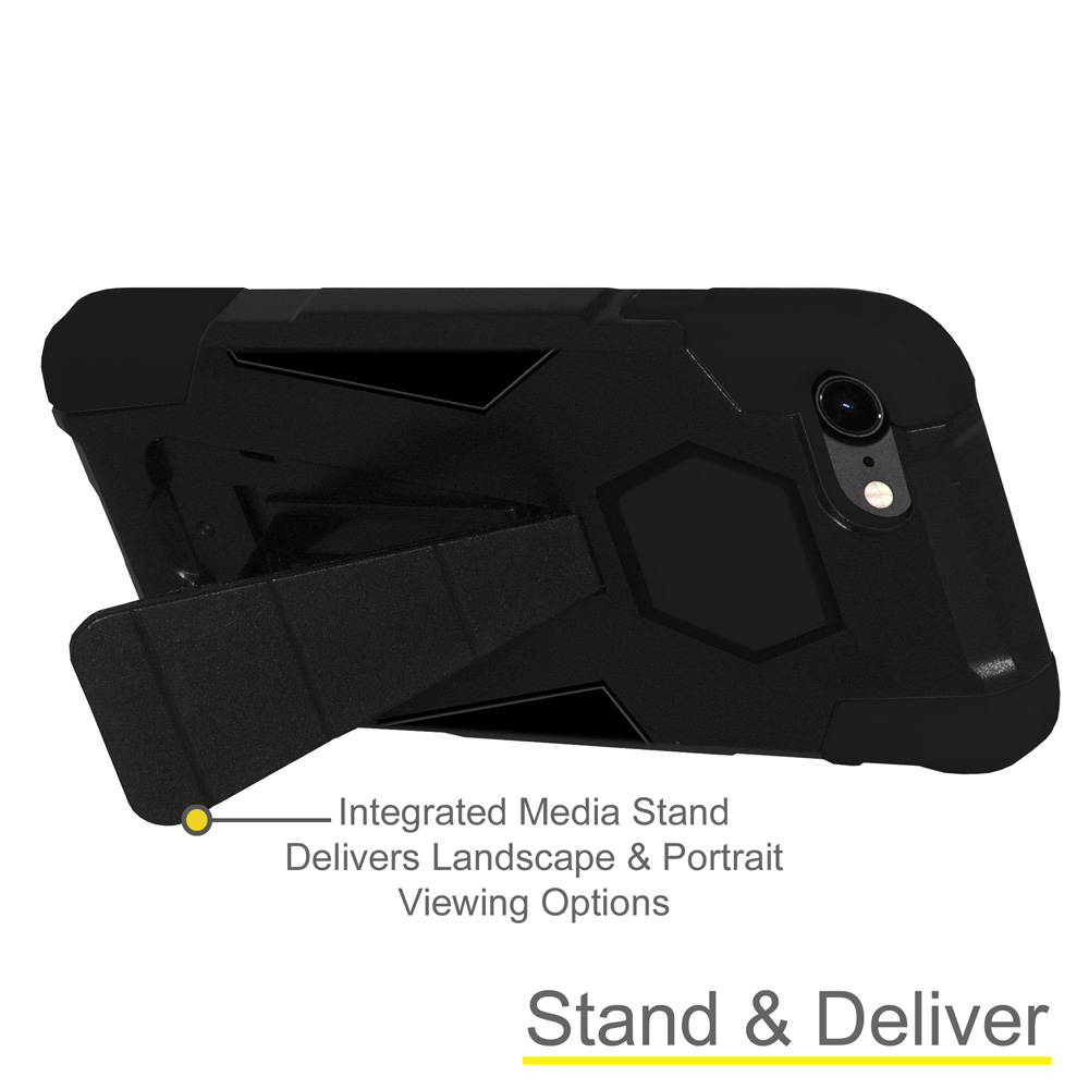 iPhone 7 Case Hybrid Impact Resistant Dual Layer Soft Cover Hard Shell Kick Stand Case for Apple iPhone 7