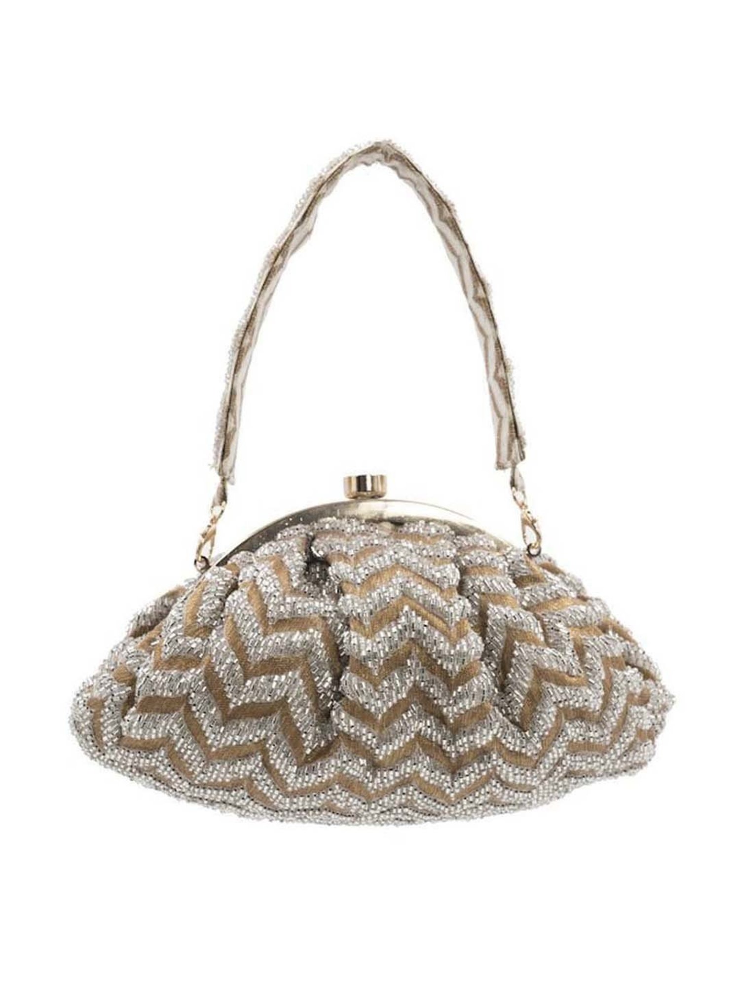 Sugarcrush Golden Embellished Clutch