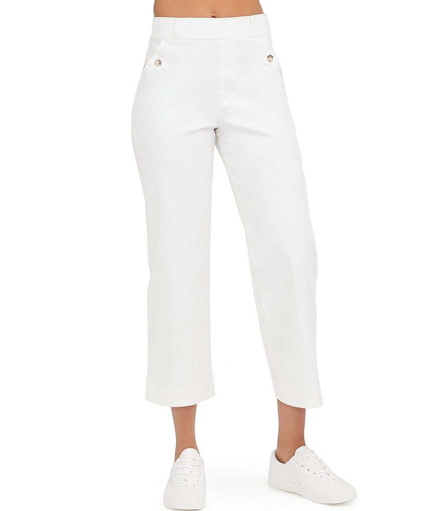 Spanx Stretch Twill Cropped Wide Leg Pants