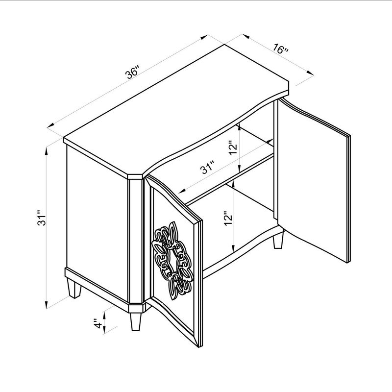 Kellum Console White - Powell Company