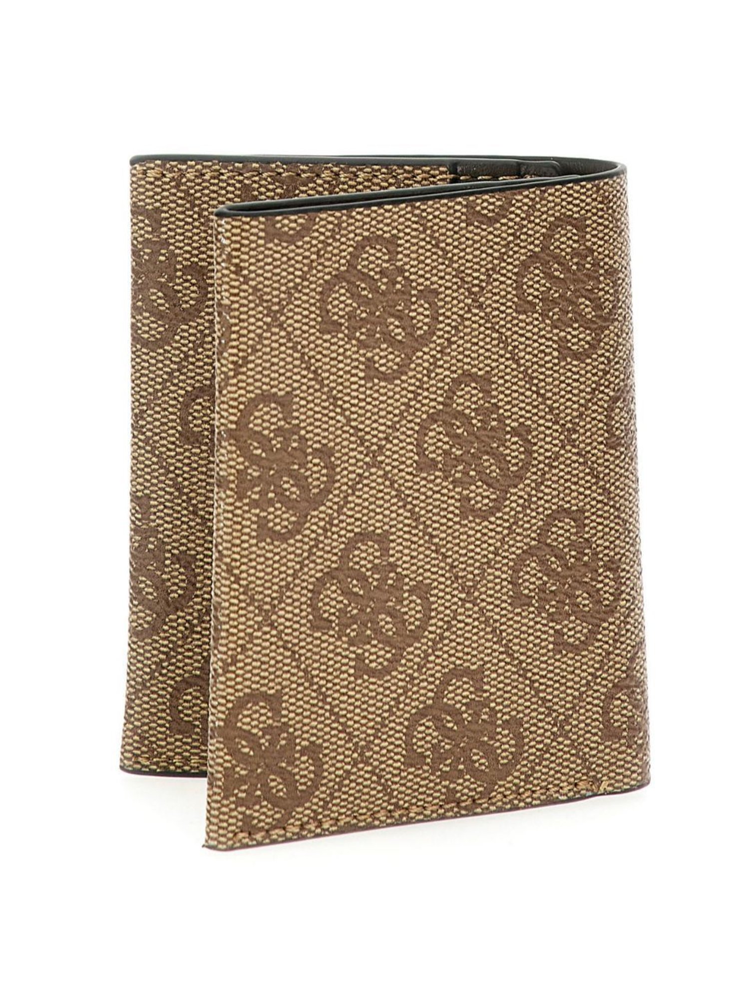 GUESS Beige VEZZOLA Printed Small Bi-Fold Wallet