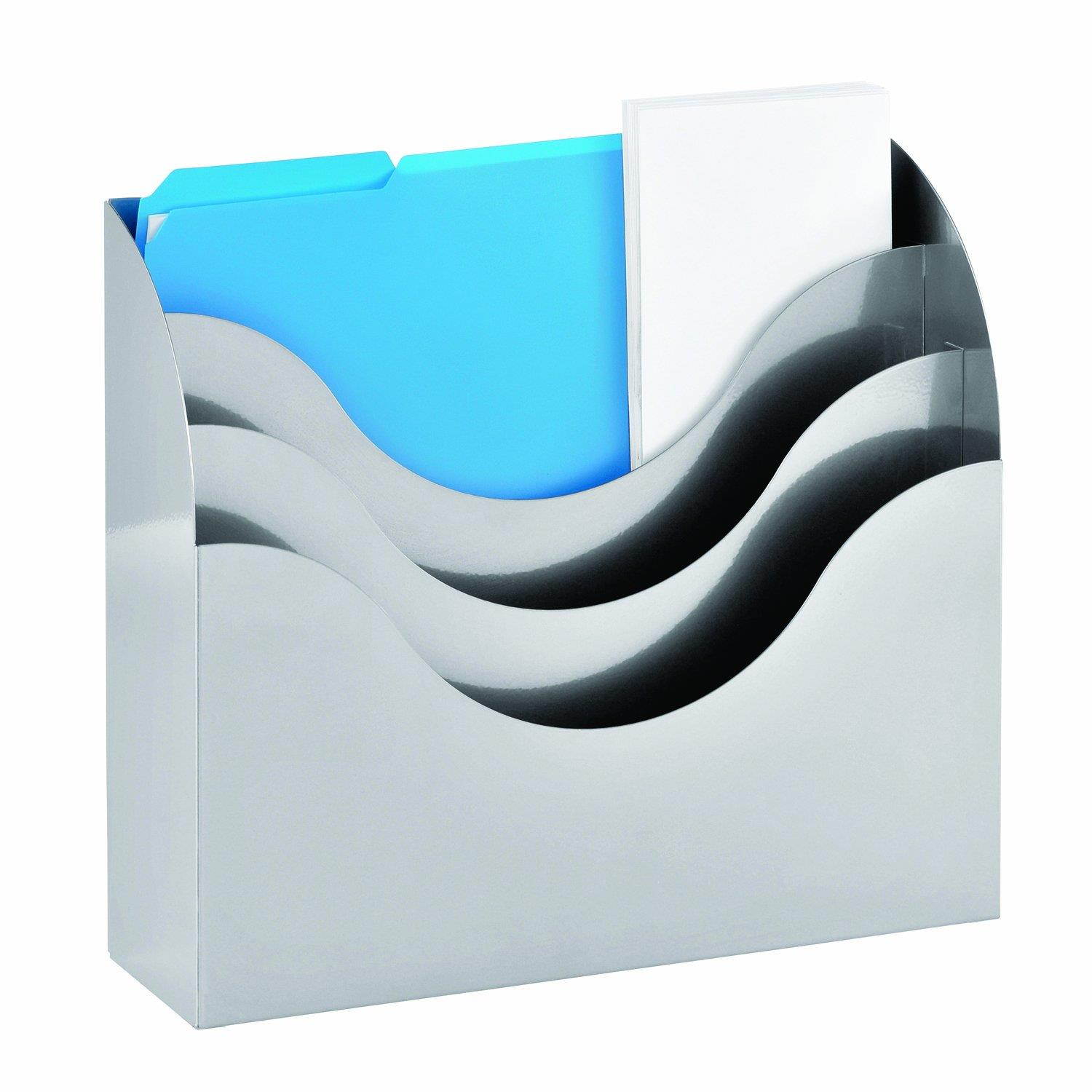 MMF SteelMaster 3-Tier Sorter - 3 Tier(s) - 12.9" Height x 11.5" Width x 3.5" Depth - Wall Mountable, Desktop - Recycled