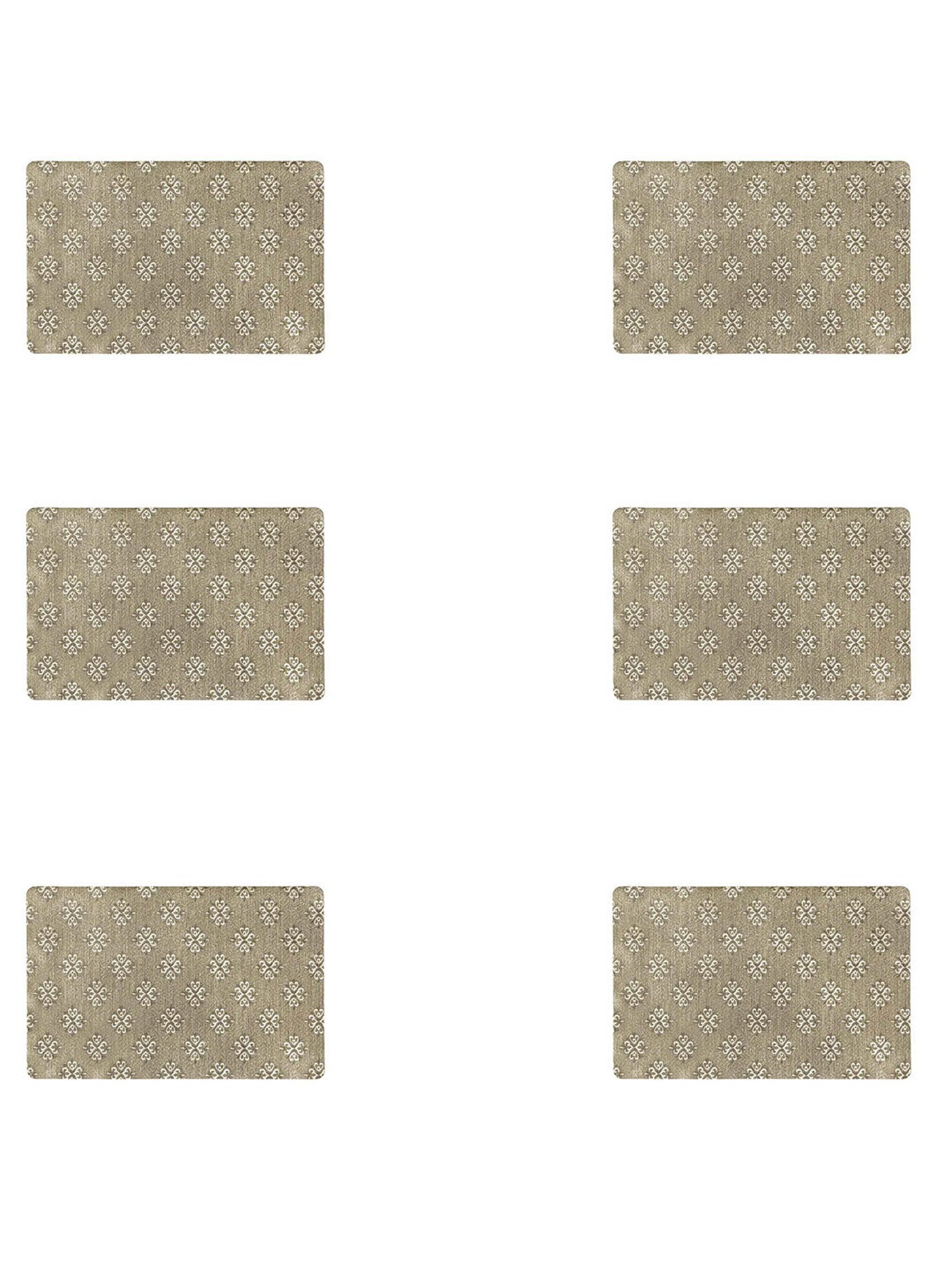 Freelance Light Brown Vinyl Set of 6 Placemats