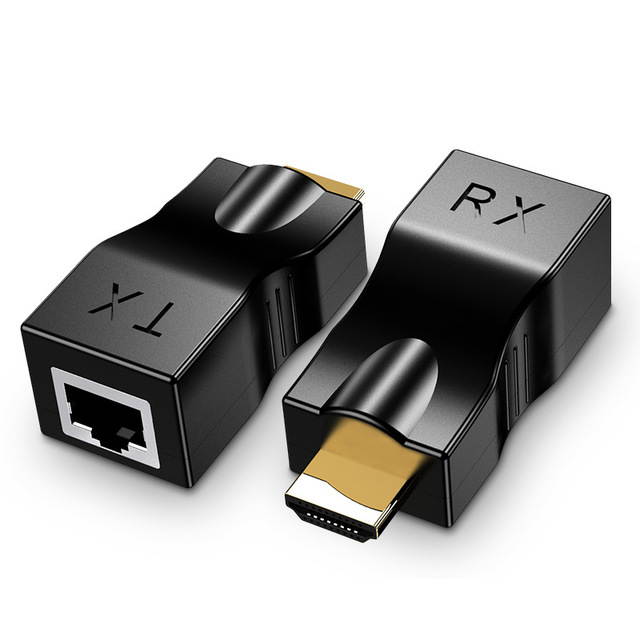 HDMI Extender 100ft Single Network Cable to HDMI HD HDMI to rj45 Signal Amplifier Transmitter