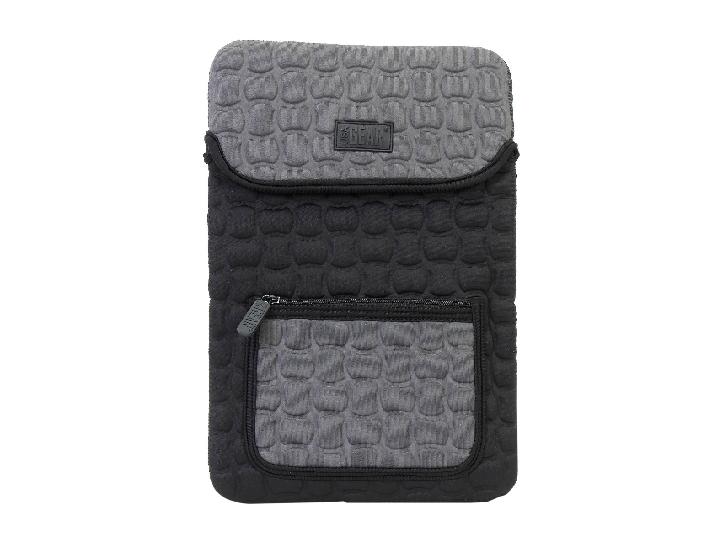 Neoprene Protective Sleeve Case for Wacom Drawing Pen Pads and 10" Tablets by USA Gear - w/ Zipper Pocket & Carrying Handle - Fits Intuos Draw, Art, Photo, 3D, Comic, Bamboo, Pen and Touch (Striped)