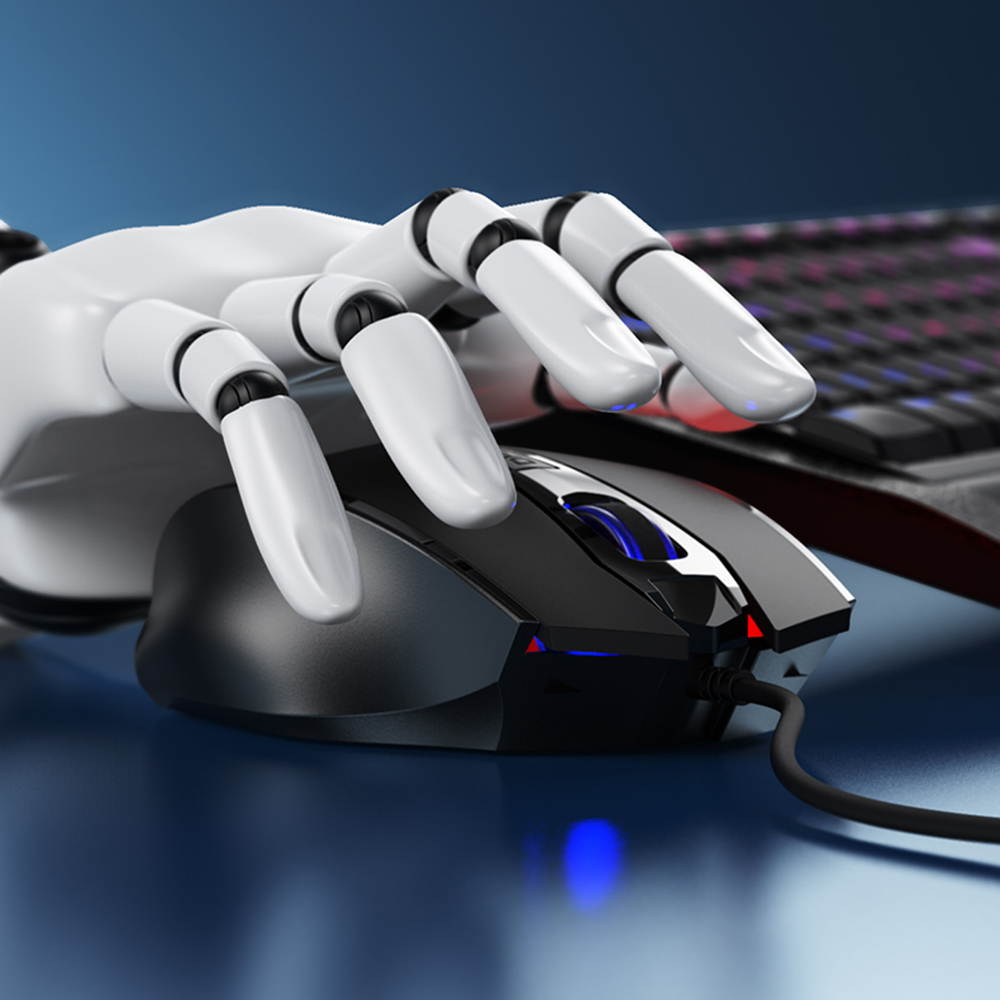 Wired Mouse, USB Wired Gaming Mice with 2400 DPI, 6 Buttons for Computer PC Laptop, USB Wired Mouse 4 Adjustable DPI Levels Mouse for Gamer Win 10/8/7/XP, Black