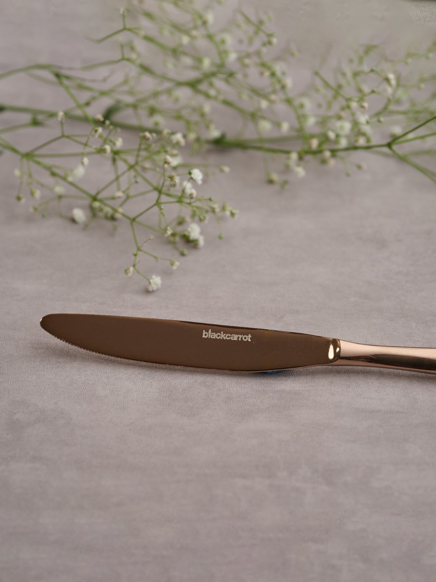 BlackCarrot Rose Gold Stainless Steel Knife Set of 3