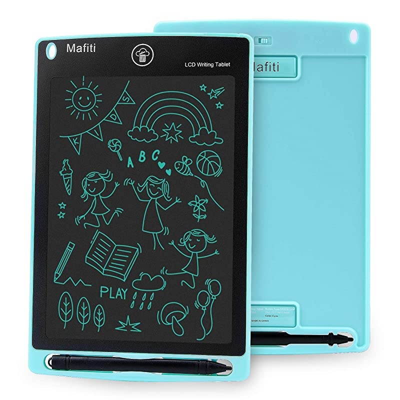 LCD Writing Tablet 85 Inch Electronic Writing Drawing Pads Portable Doodle Board Gifts for Kids Office Memo Home Whiteboard Cyan